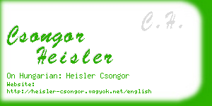 csongor heisler business card